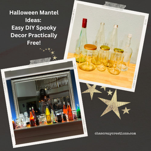 Are you looking for Halloween Mantel Ideas? Create a spooky Halloween mantel featuring DIY potion bottles, apothecary jars, and more.