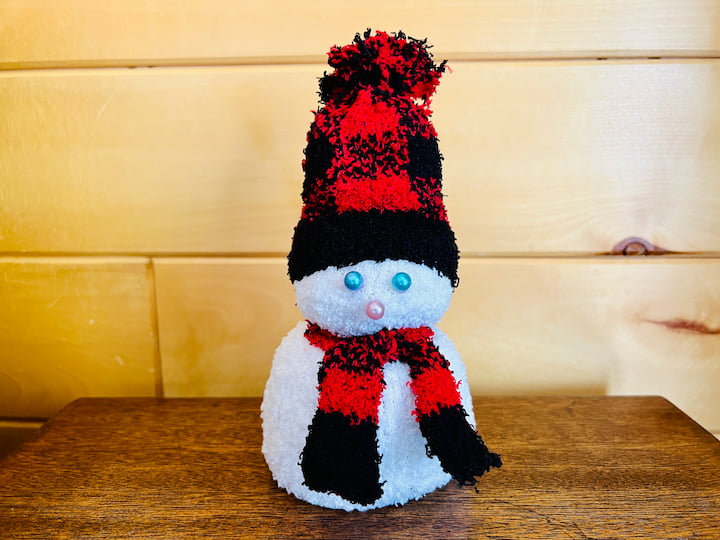 And here's my completed DIY sock snowman.