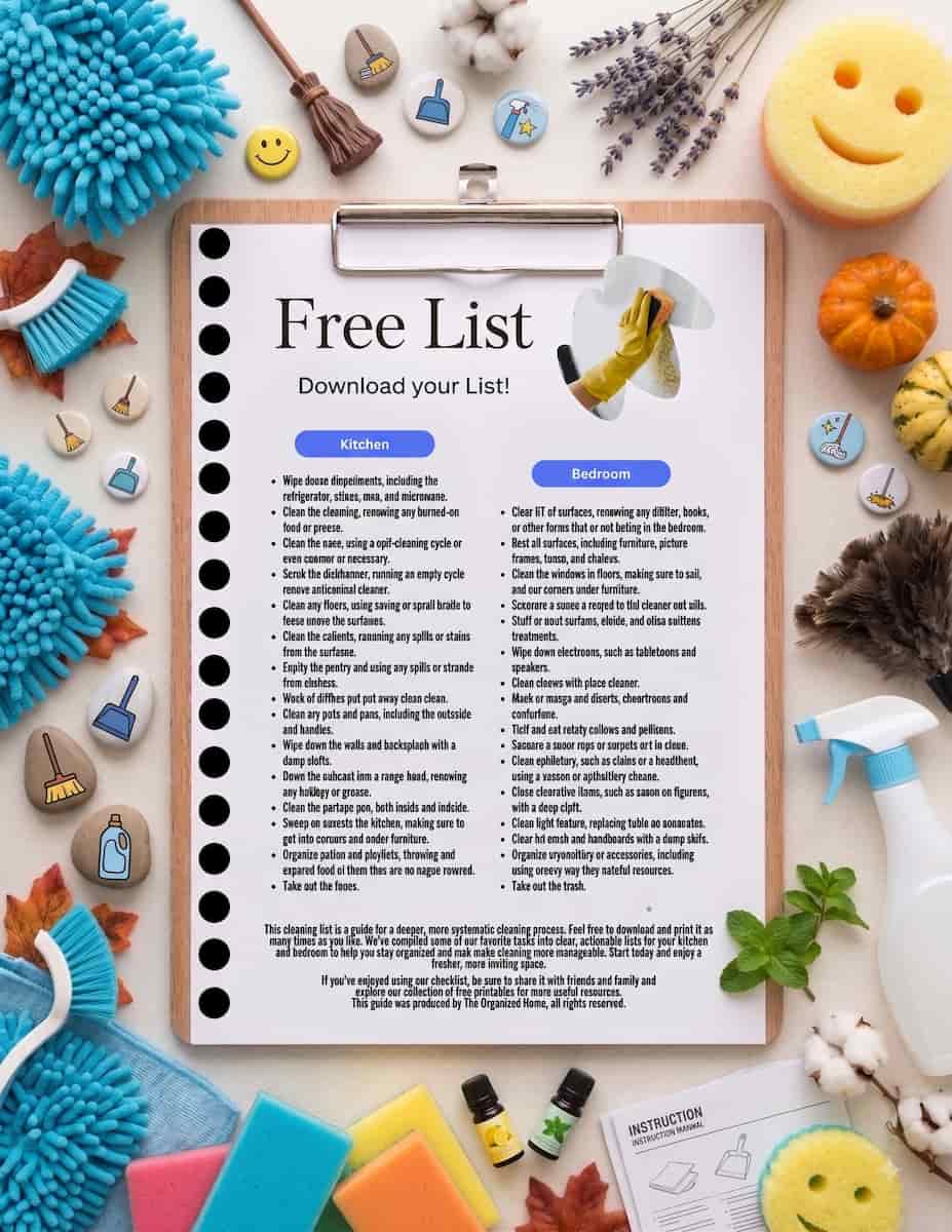 Cleaning checklist