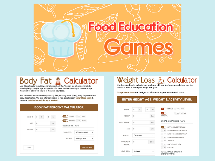 food education games and tools offered at culinary schools