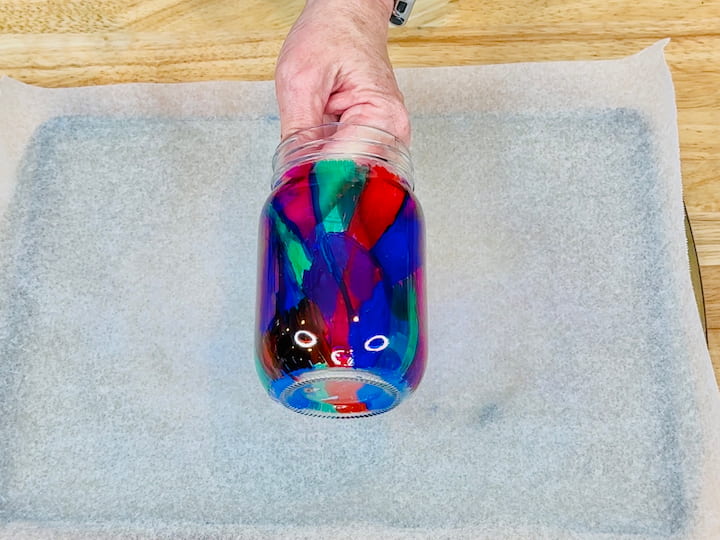 showing the colored glass