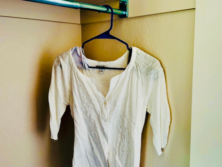 Shirt hanging on the hanger