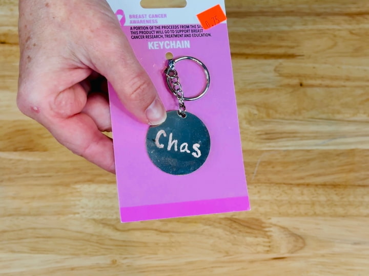 engraved metal keychain