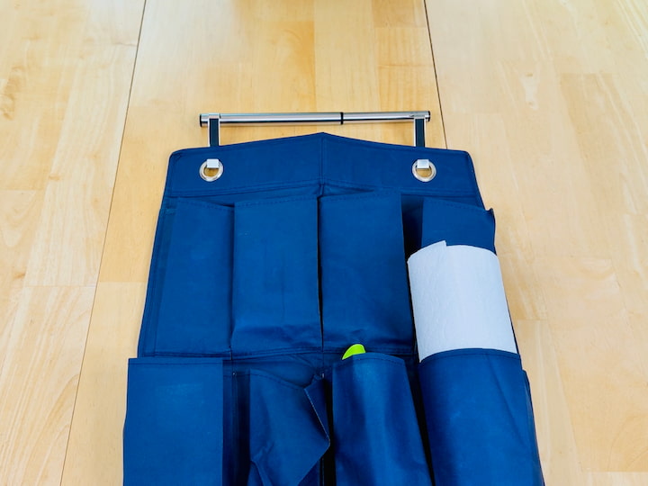 use the towel rack as the way to hook it on your seat