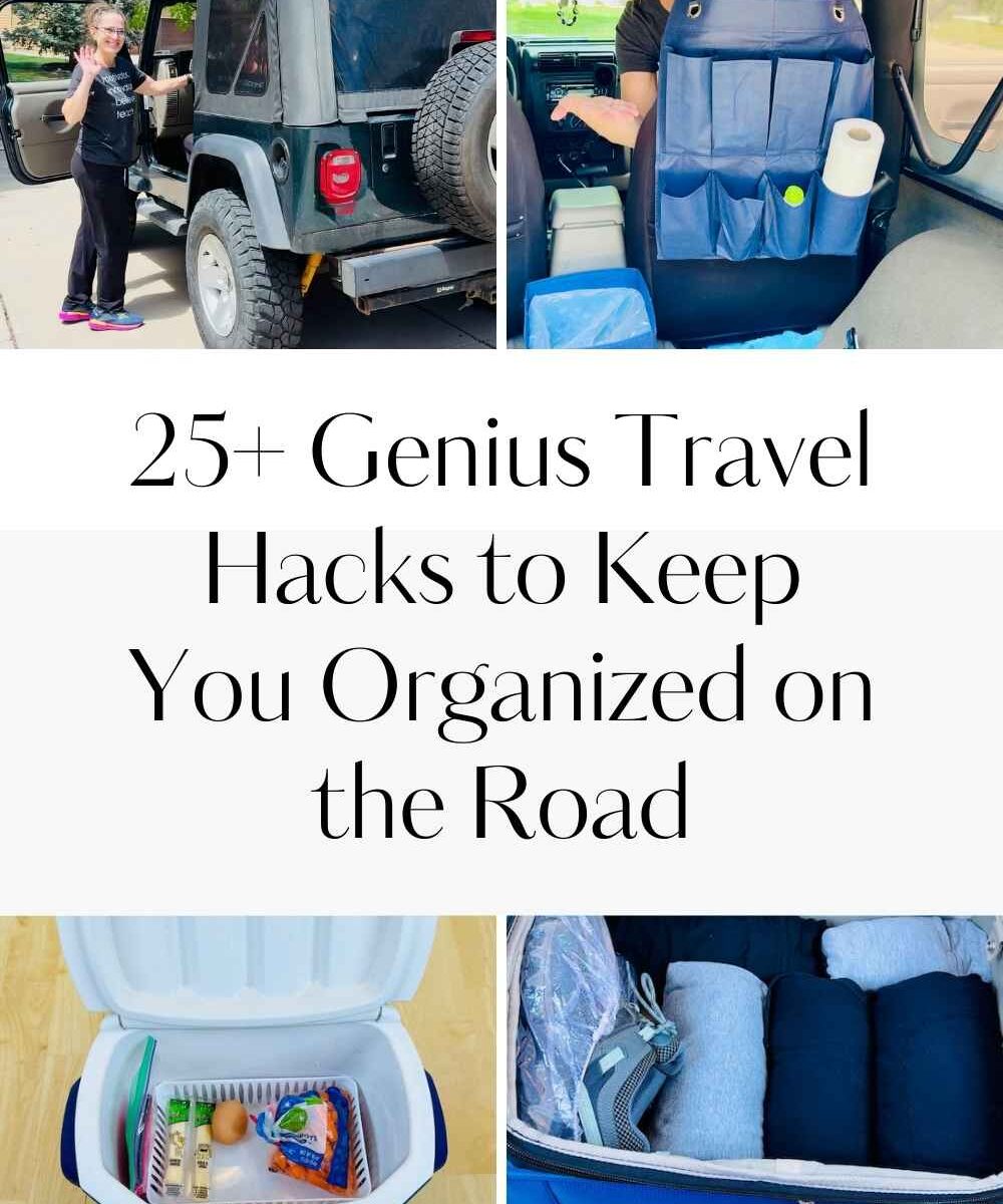 Whether you're road tripping solo like me in my two-seater Jeep or packing up the whole family, these genius travel hacks will save space, keep you organized, and make your trip so much smoother!