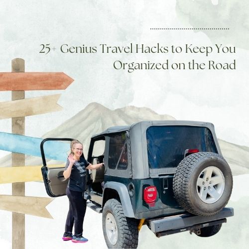 Whether you're road tripping solo like me in my two-seater Jeep or packing up the whole family, these genius travel hacks will save space, keep you organized, and make your trip so much smoother!