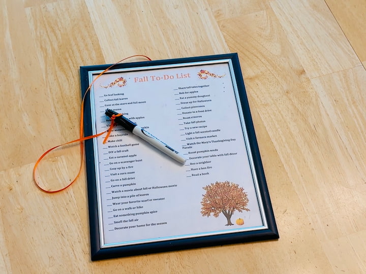 Finished fall bucket list