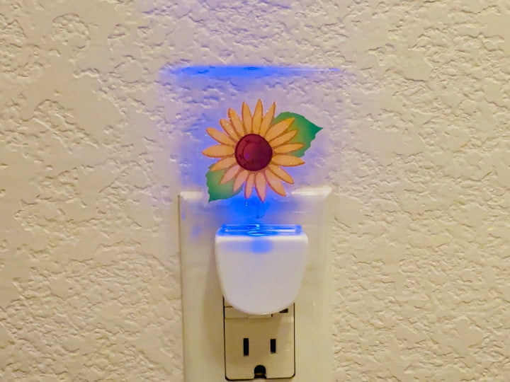 window cling on a night light