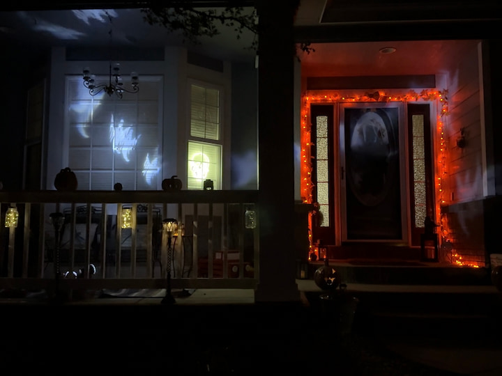 ghost projector at night