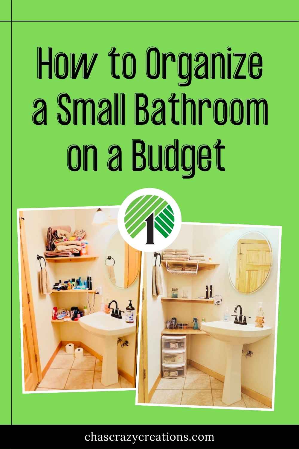 Do you struggle with a tiny bathroom that has little to no storage? You’re not alone! In our home, we have a small bathroom with a pedestal sink, just a few shelves, and a very tiny shower. It felt cluttered, messy, and nearly impossible to organize.