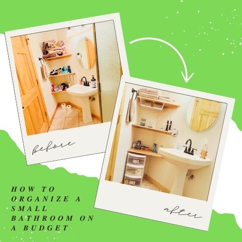 Do you struggle with a tiny bathroom that has little to no storage? You’re not alone! In our home, we have a small bathroom with a pedestal sink, just a few shelves, and a very tiny shower. It felt cluttered, messy, and nearly impossible to organize.