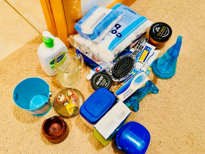 Items to go back into bathroom