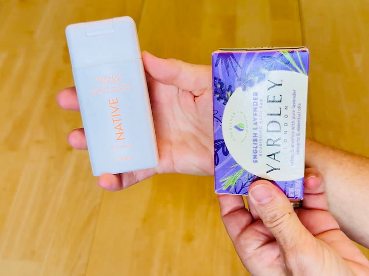 Swap liquids for bar soap or solid toiletries