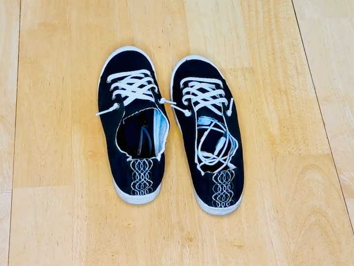 Use shoes to store small items like sunglasses or chargers.