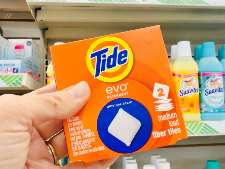 Tide pods are lightweight and great for travel.