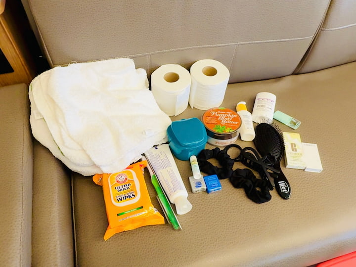 Everything that needed to fit into the bathroom