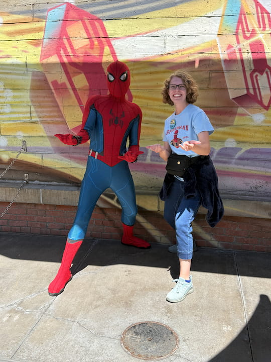 Chas' daughter and spiderman