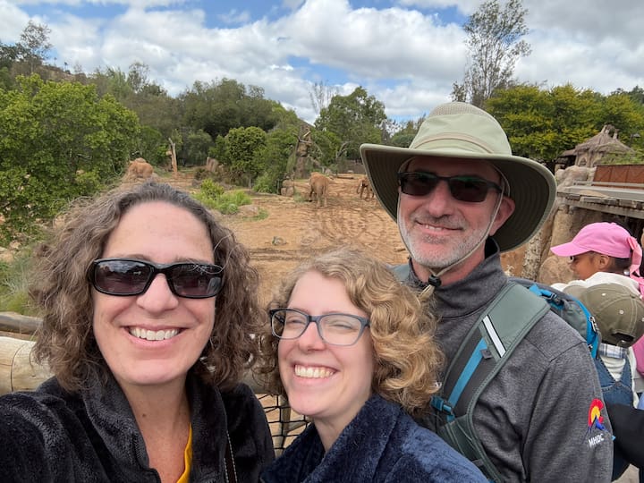 Chas with daughter and husband