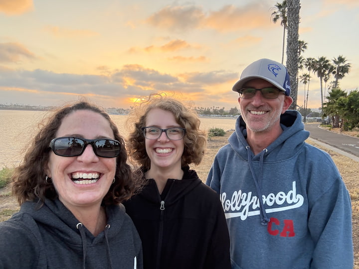 Chas, husband and daughter