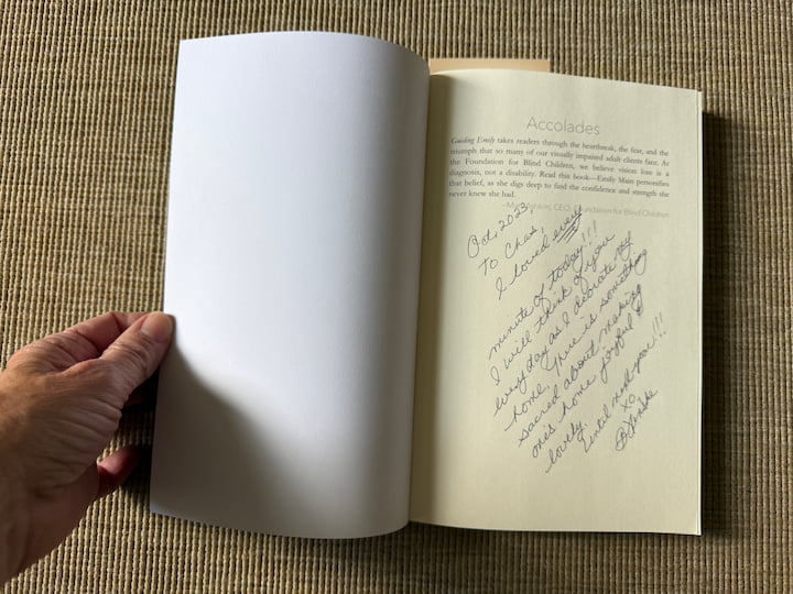 Guiding Emily Autographed book