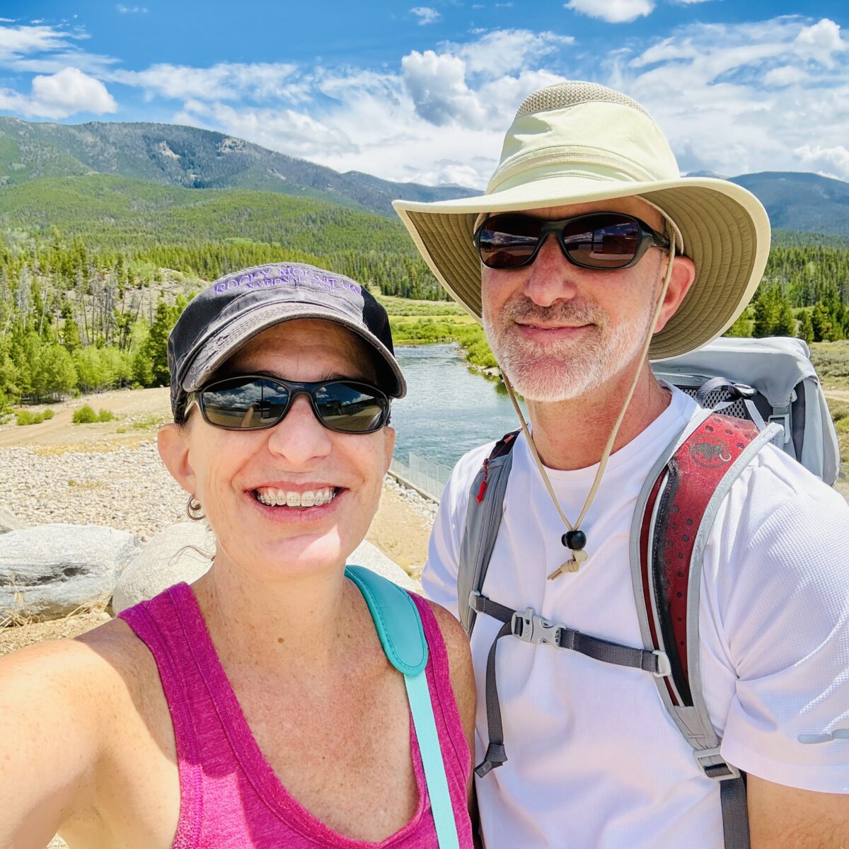 Chas and husband hiking